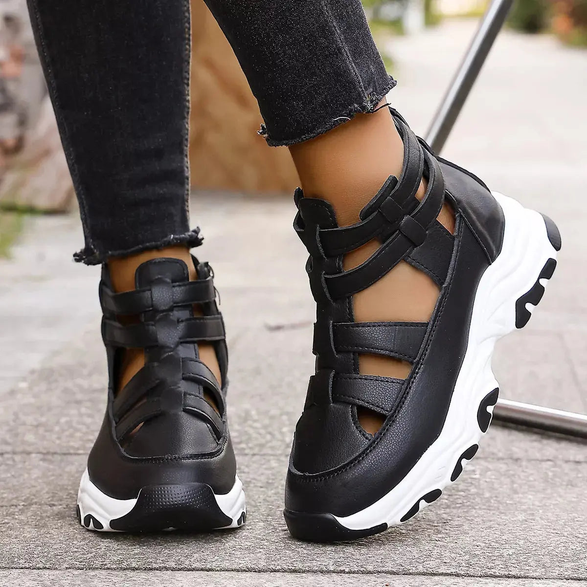 Cutout Platform Sneakers Simply Love