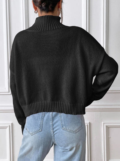 Cozy knit turtleneck top - s-xl