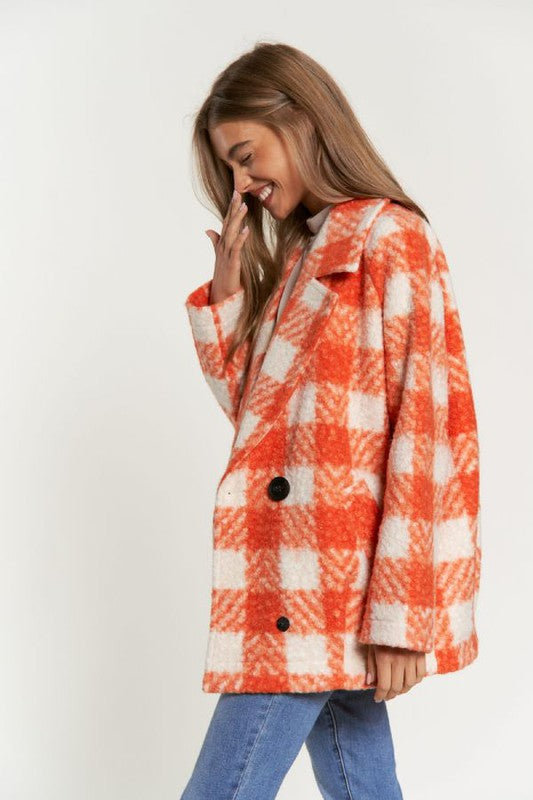 Chic Plaid Boucle Coat Jacket