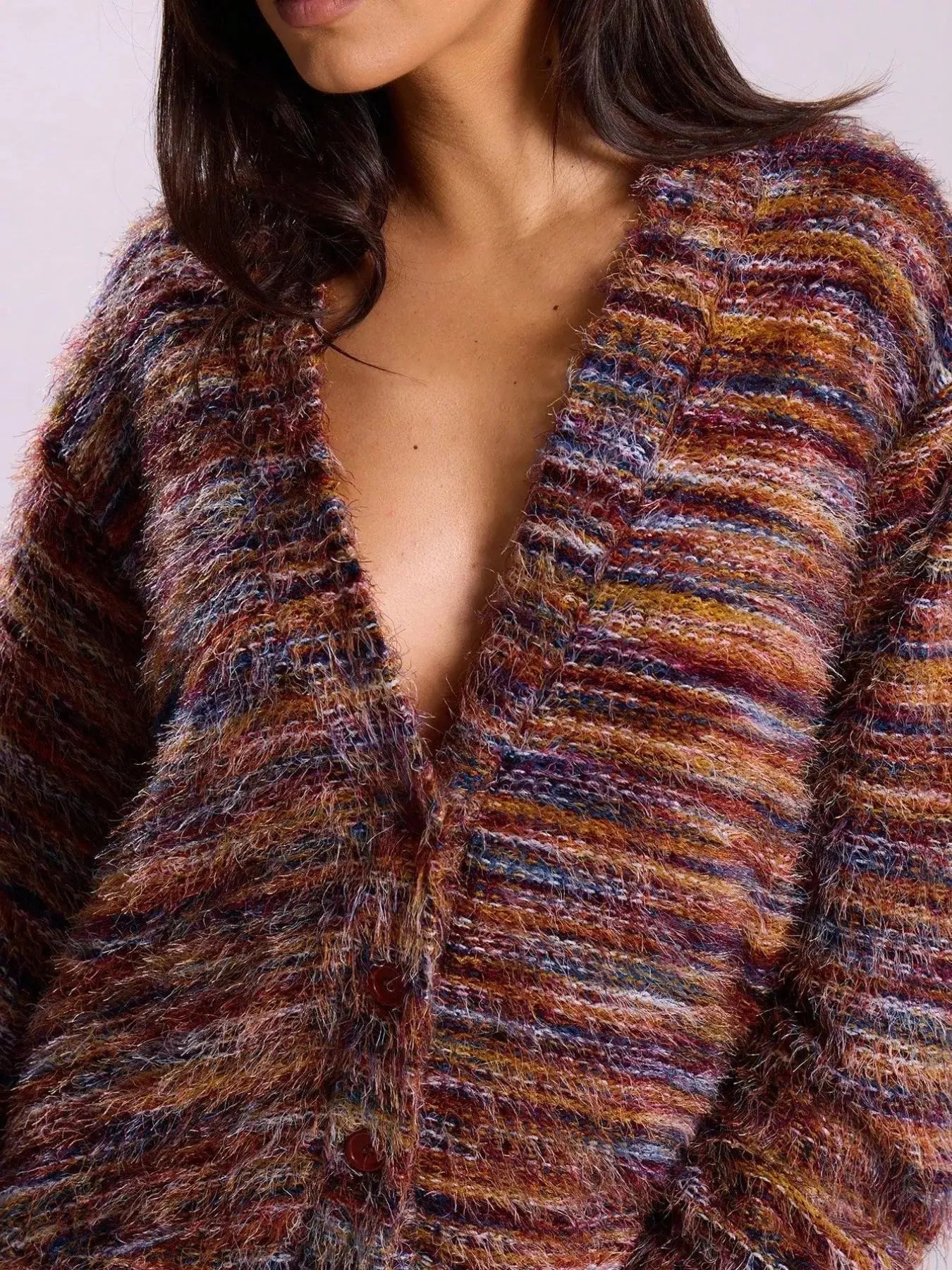 Textured Knit Button-Down Cardigan Simply Love