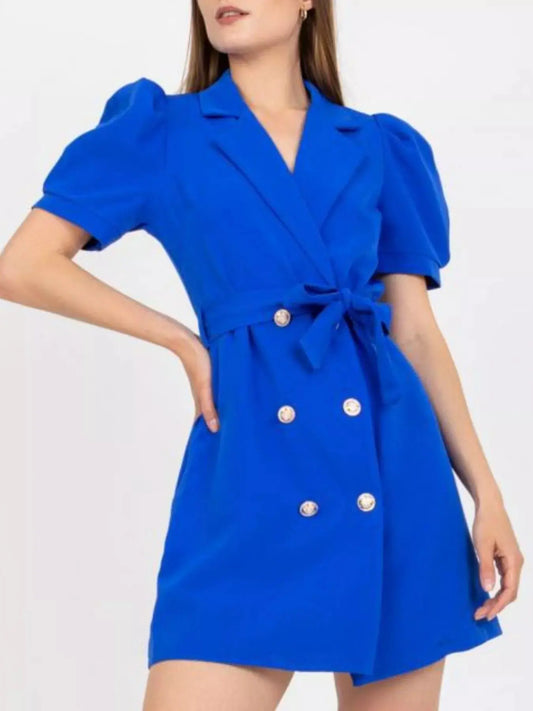 Blazer Style Tie Waist Mini Dress Simply Love
