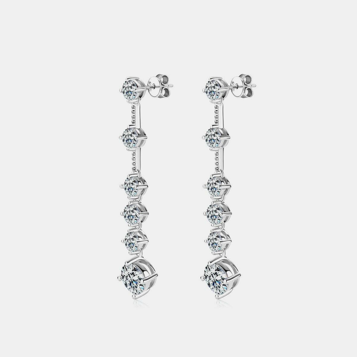 4 Carat Moissanite 925 Sterling Silver Earrings - Love Salve