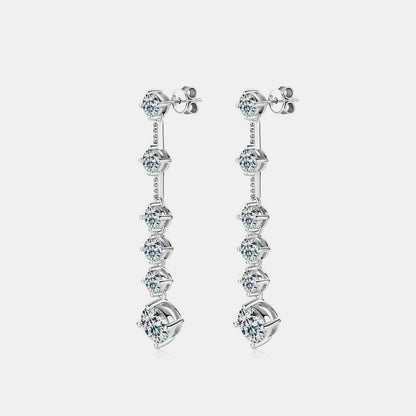 4 Carat Moissanite 925 Sterling Silver Earrings - Love Salve