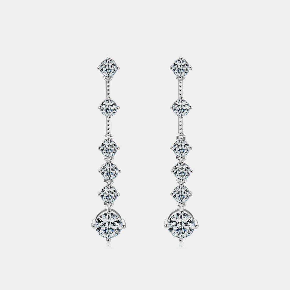 4 Carat Moissanite 925 Sterling Silver Earrings - Love Salve