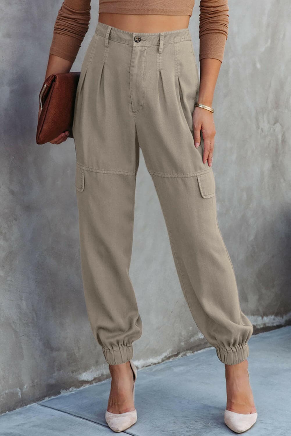 High Waist Cargo Pants.