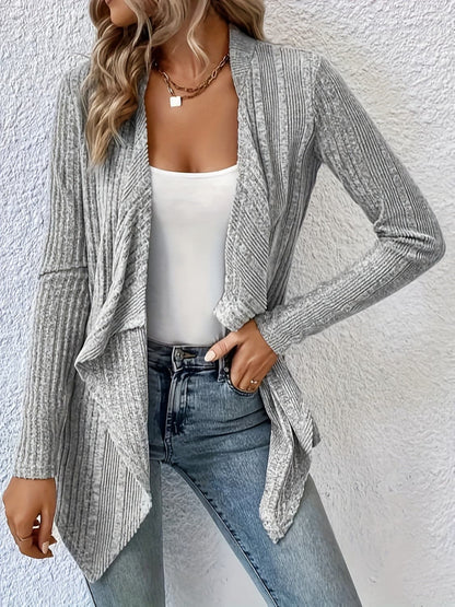 Open Front Long Sleeve Cardigan.