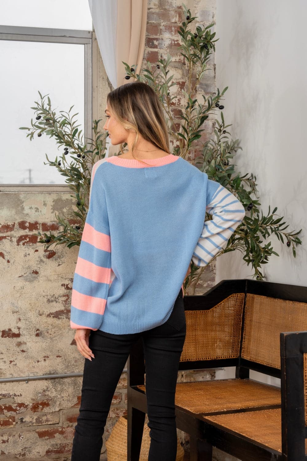 Sew In Love Full Size Striped Dropped Shoulder SweaterSew In Love Full Size Striped Dropped Shoulder Sweater
 Elevate your knitwear collection with the Sew In Love Full Size Striped Dropped Shoulder Sweater. This chic sLove Salve Love Full Size Striped Dropped Shoulder SweaterKnit Tops