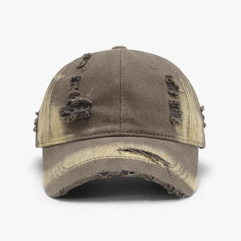 Distressed Adjustable Cotton Baseball Cap.