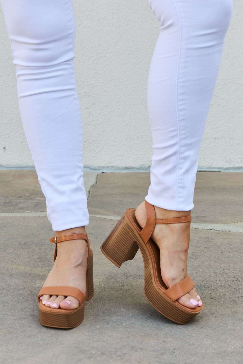 Weeboo Feel It Platform Heel Sandals.