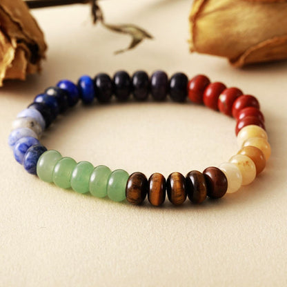 Contrast Natural Stone Bead Bracelet.