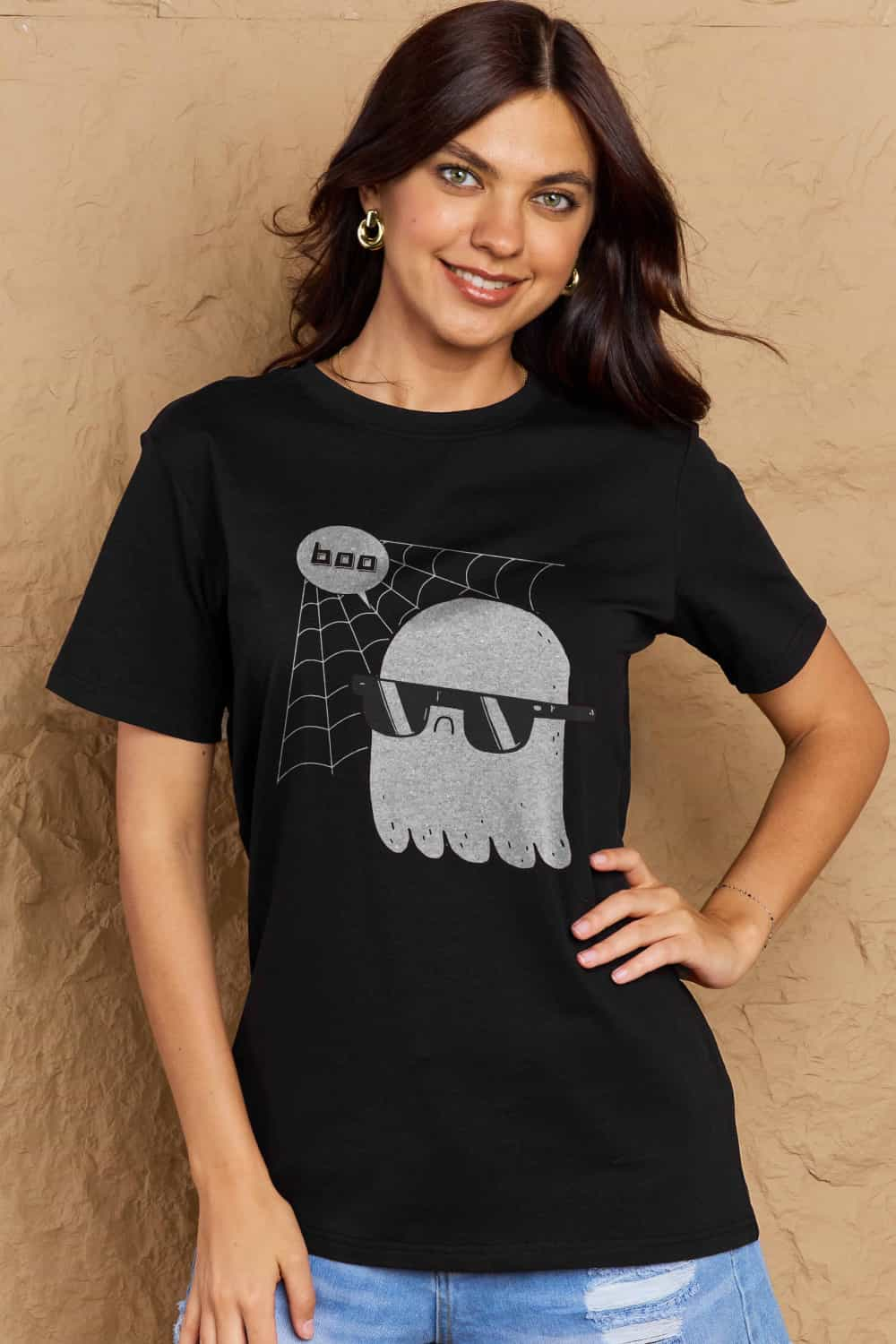 Charming Boo Graphic Cotton Tee