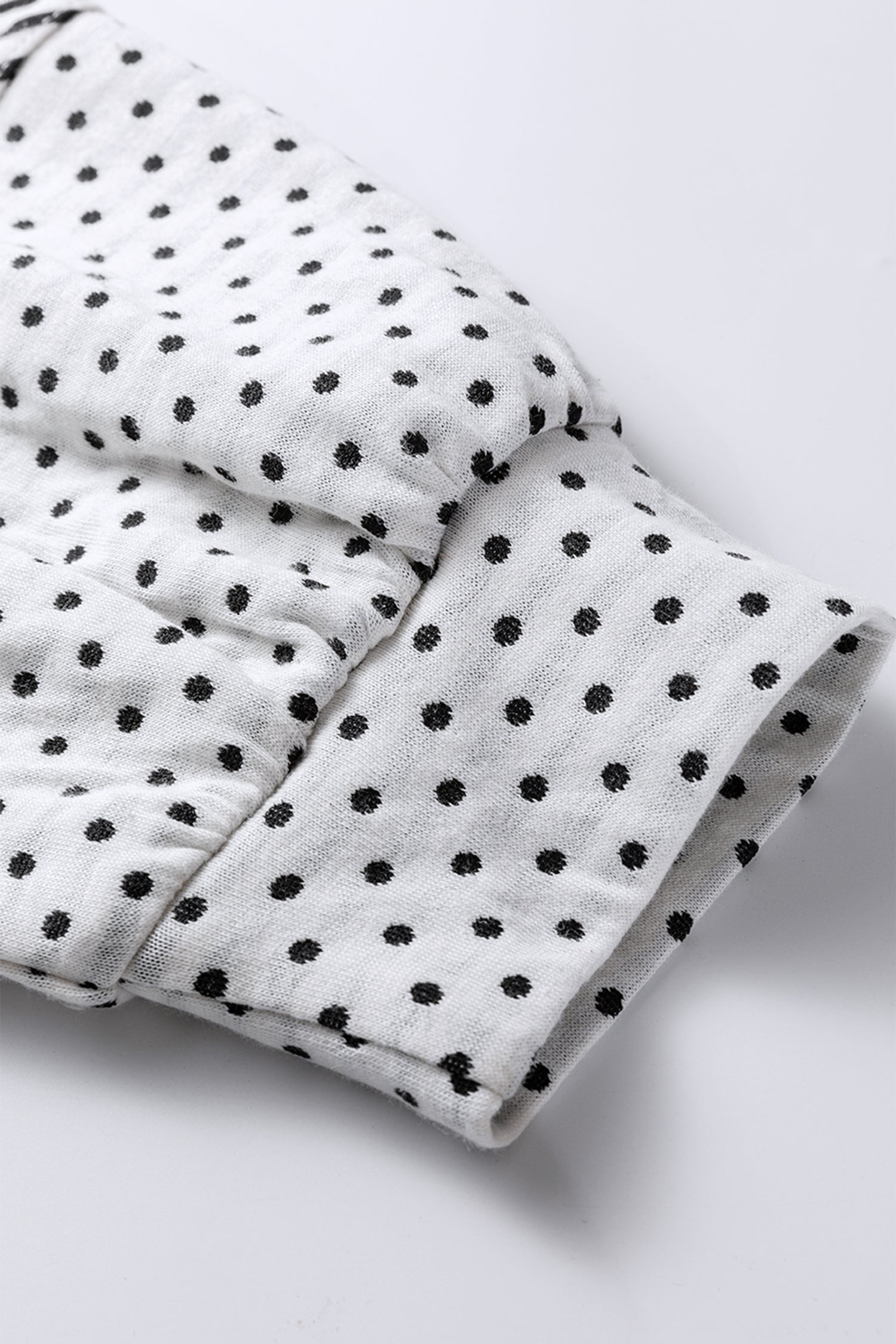 Beige Plus Size Dot Print Striped Patchwork Long Sleeve Henley Top Dear-Lover Dropshipping