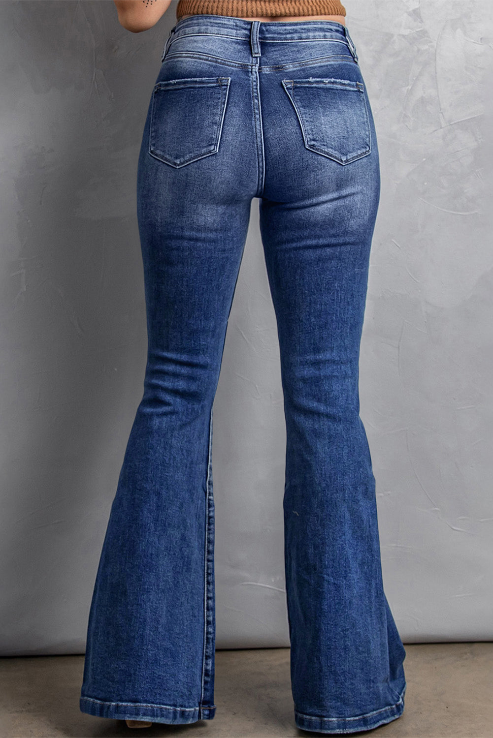 Vintage plus size blue flare jeans