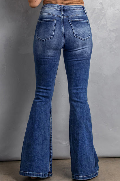 Vintage plus size blue flare jeans