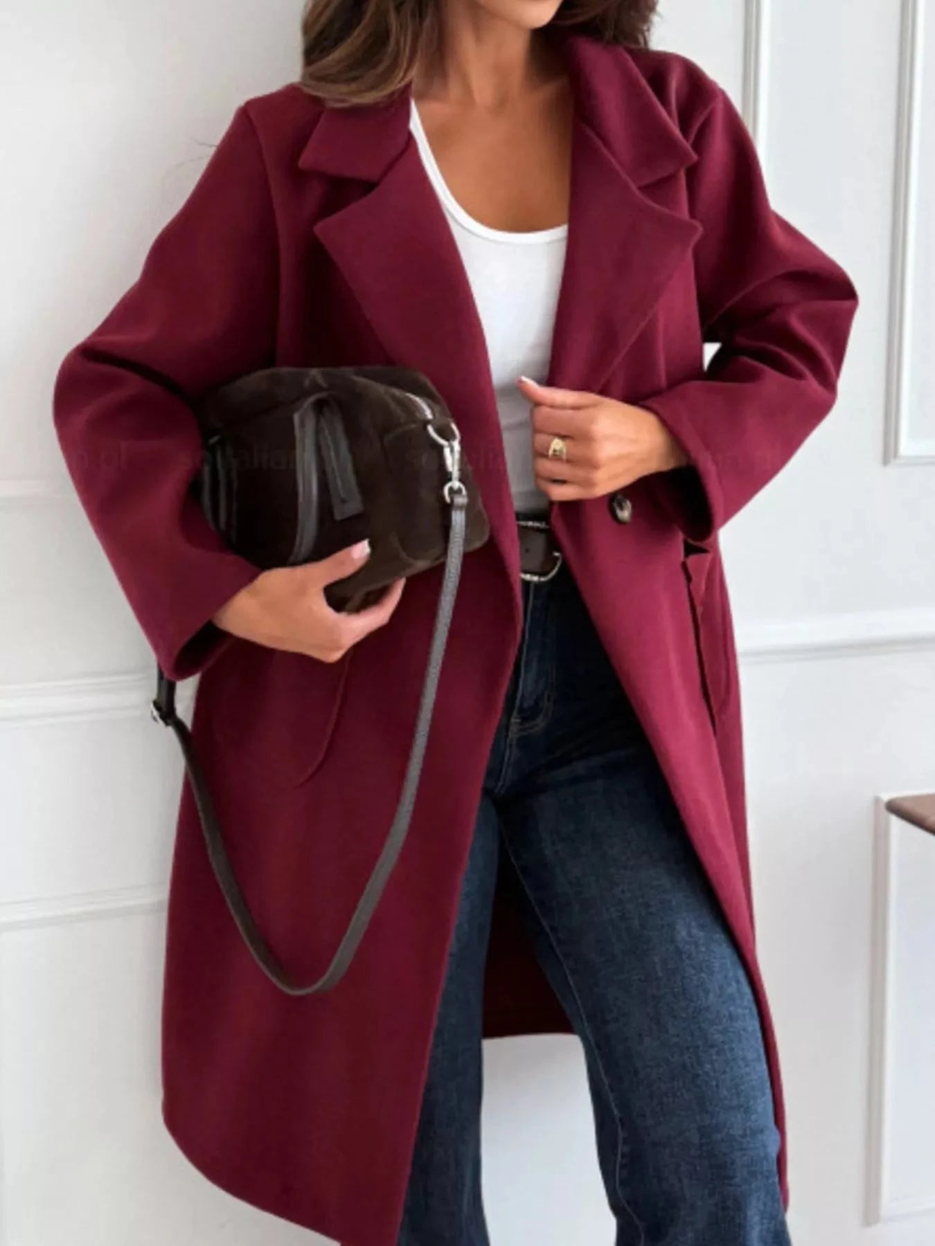 Long-Sleeve Single-Breasted Trench Coat Coco’s Tee Boutique