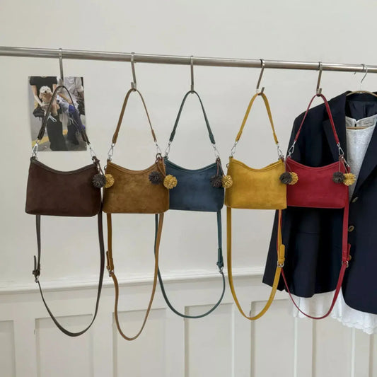 Suede Crossbody Bag with Adjustable Shoulder Strap Simply Love