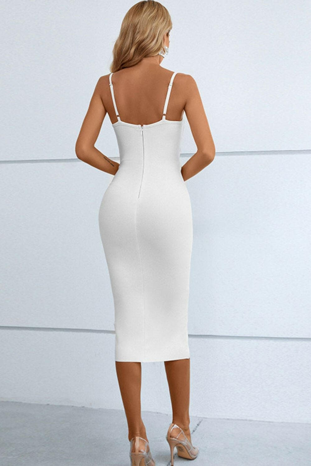 Cutout Spaghetti Strap Bodycon Dress.