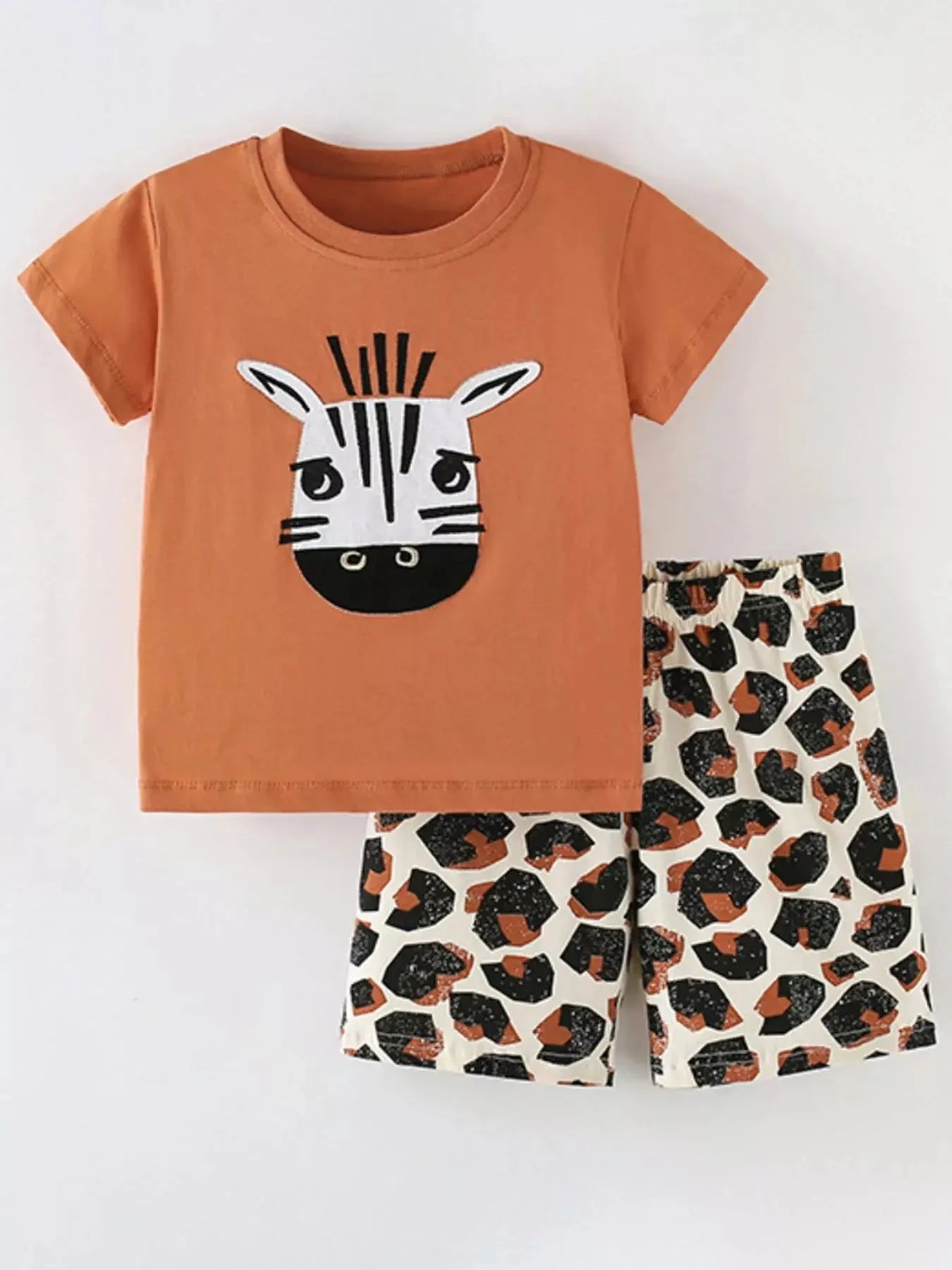 Children's Zebra Face Tee and Shorts Set Simply Love