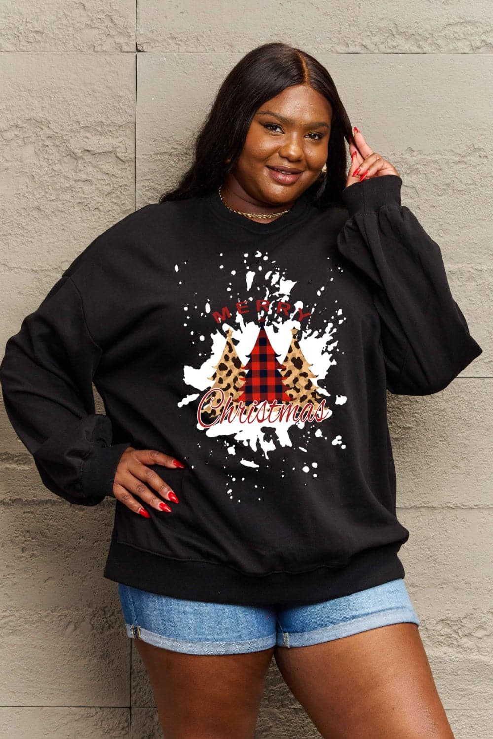 Simply Love Full Size MERRY CHRISTMAS Graphic Sweatshirt.