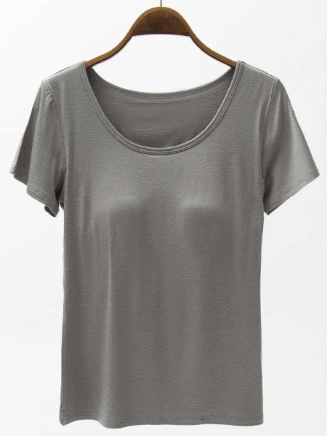 Round Neck Modal T-Shirt with Bra.