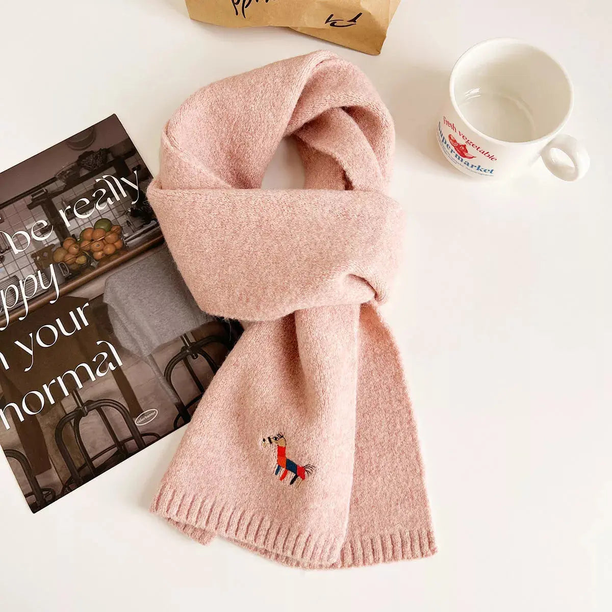 Embroidered Warm Winter Scarf Simply Love