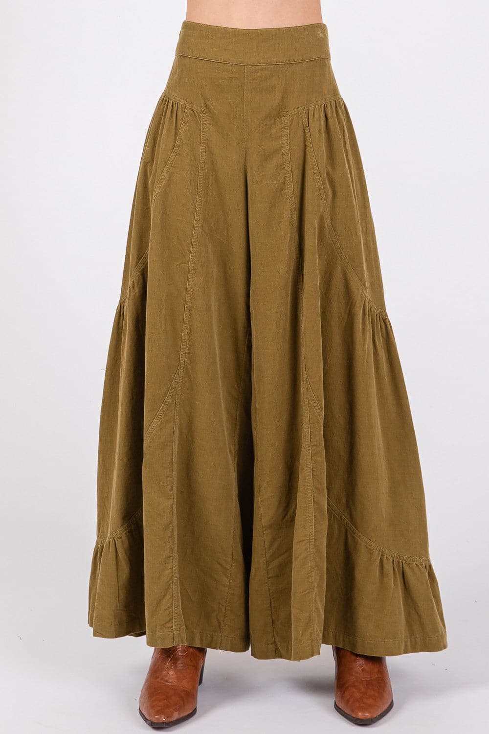 SAGE + FIG High Rise Corduroy Wide Leg Pants.