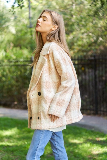 Chic Plaid Boucle Coat Jacket