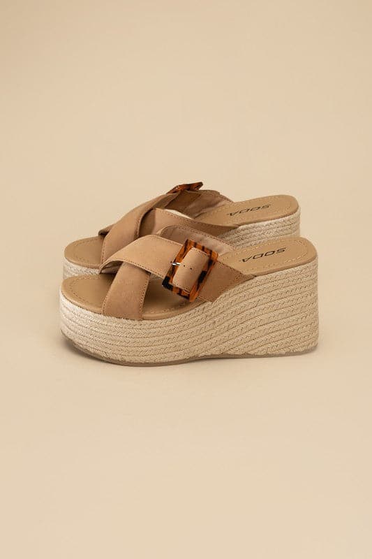 Manta Espadrille Platform Slides.