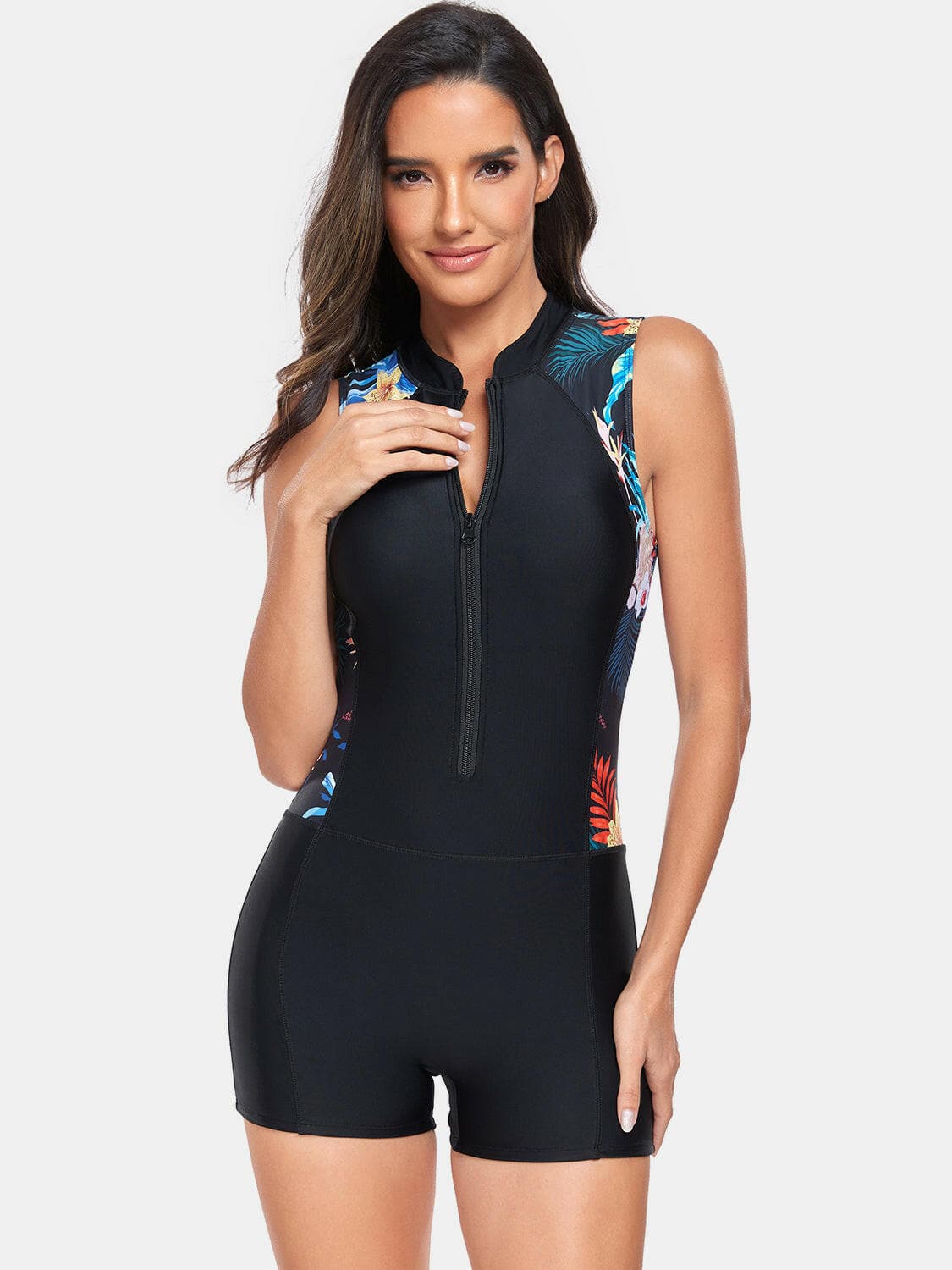 Zip Up Sleeveless One-Piece SwimwearZip Up Sleeveless One-Piece Swimwear
 Get ready to make a splash with our Zip Up Sleeveless One-Piece Swimwear! Dive into style and comfort with this chic swimwear pLove Salve -Piece Swimwearjust arrived