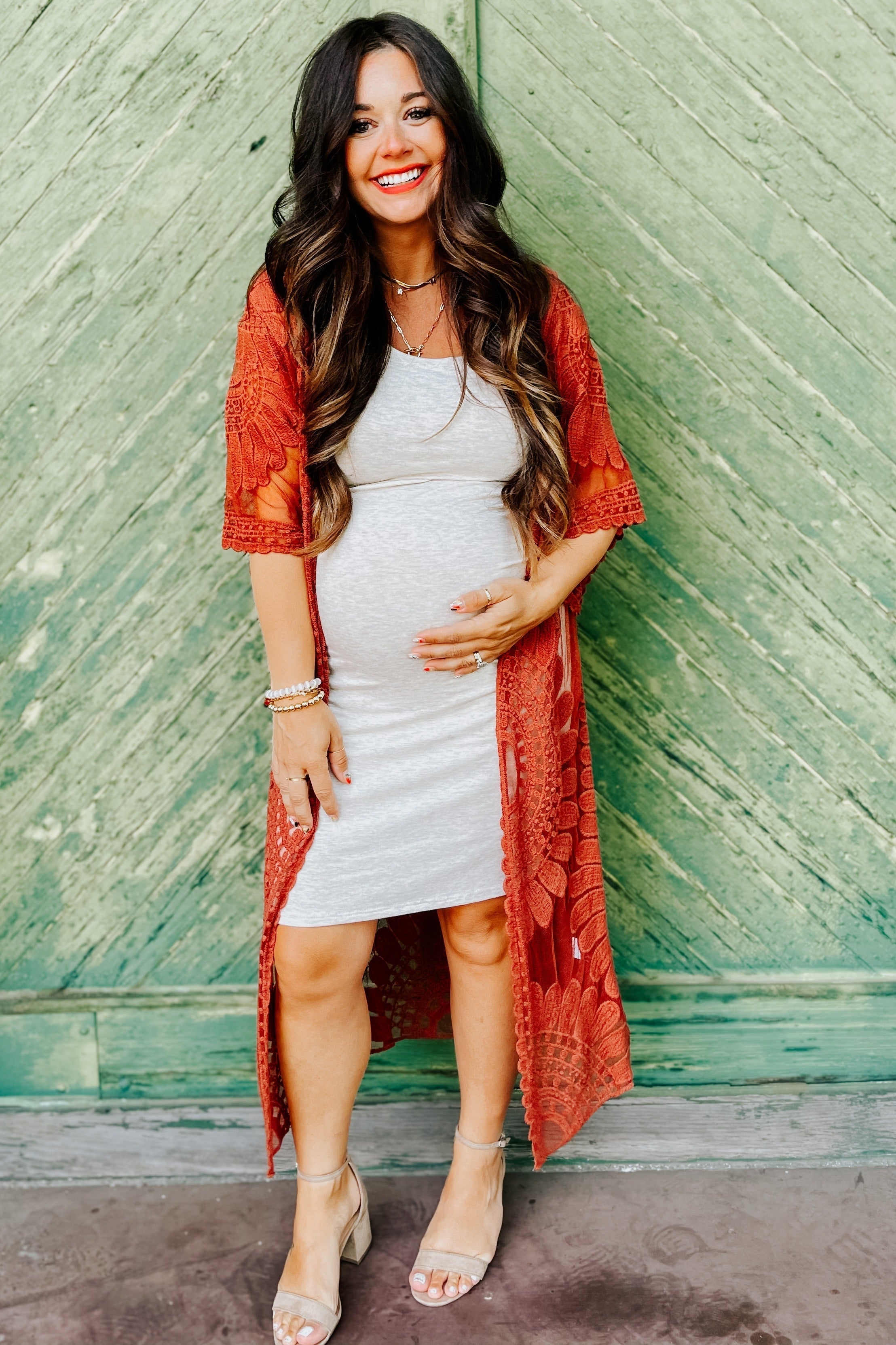 PinkBlush Beige Sleeveless Ruched Fitted Maternity Dress Final Sale PinkBlush