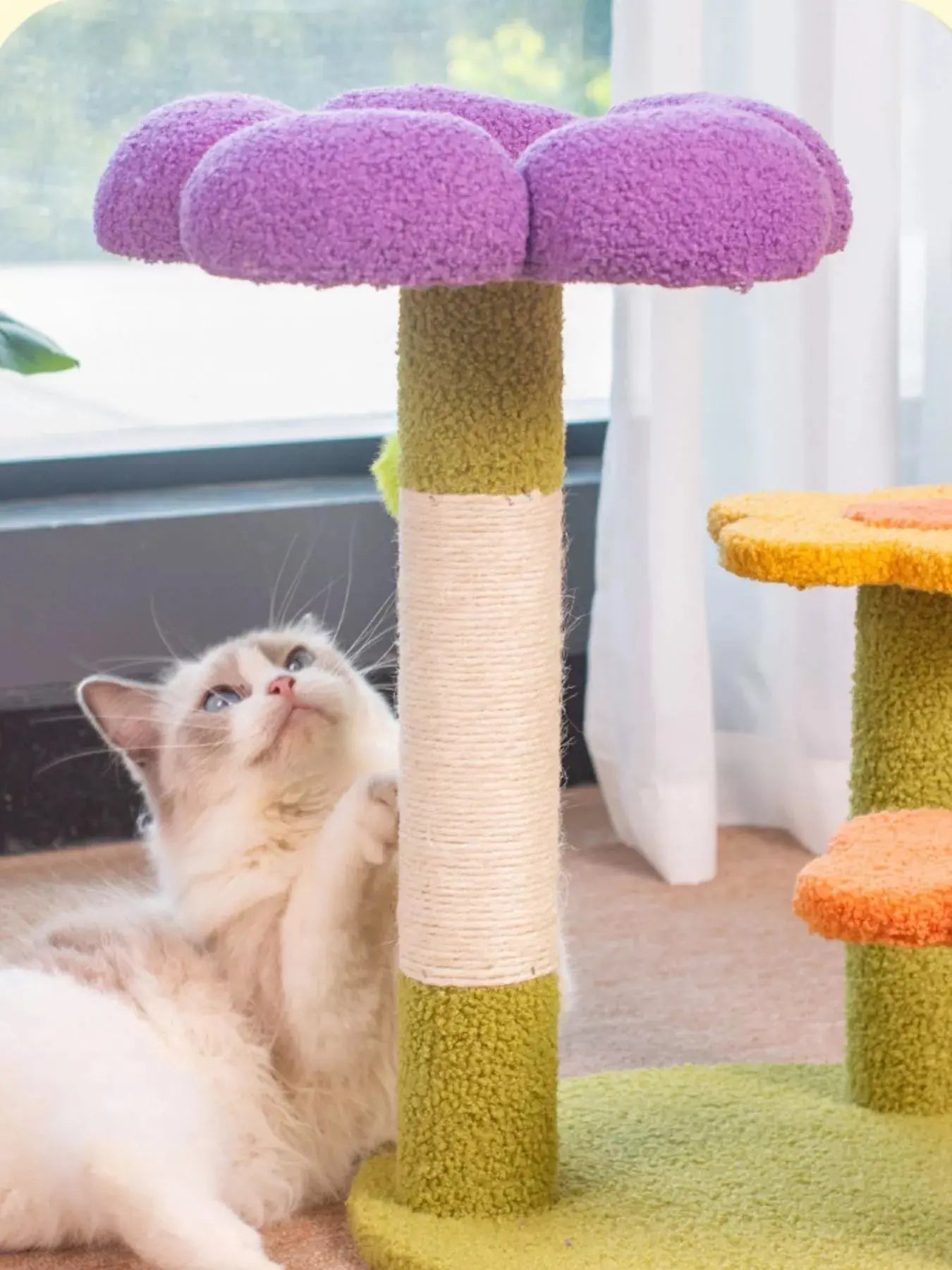 Flower Design Cat Tree with Scratching Post Simply Love