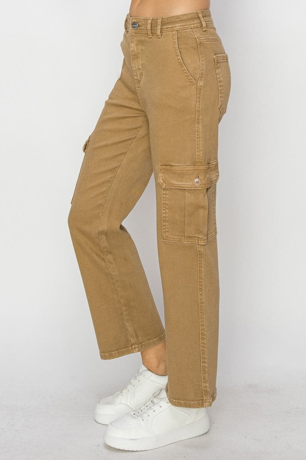 Risen Full Size High Rise Cargo Jeans.