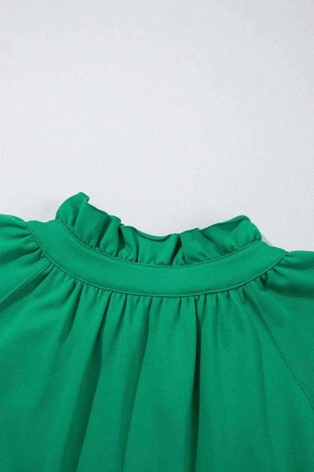 Frill Zip Front Puff Sleeve Top and Skort Set Simply Love