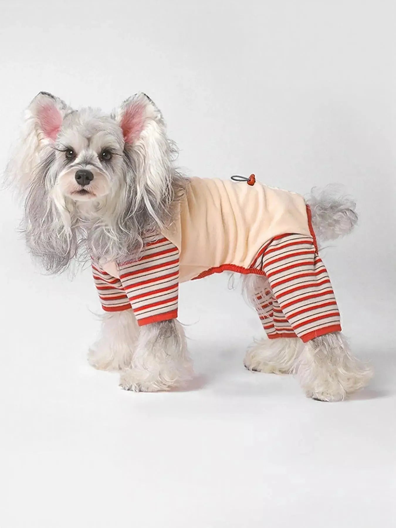 Striped Comfortable Pet Jumpsuit Simply Love