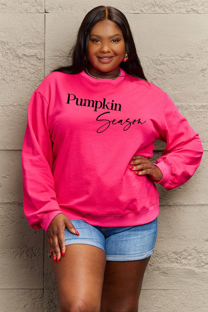 Simply Love Full Size PUMPKIN SEASON Graphic Sweatshirt.