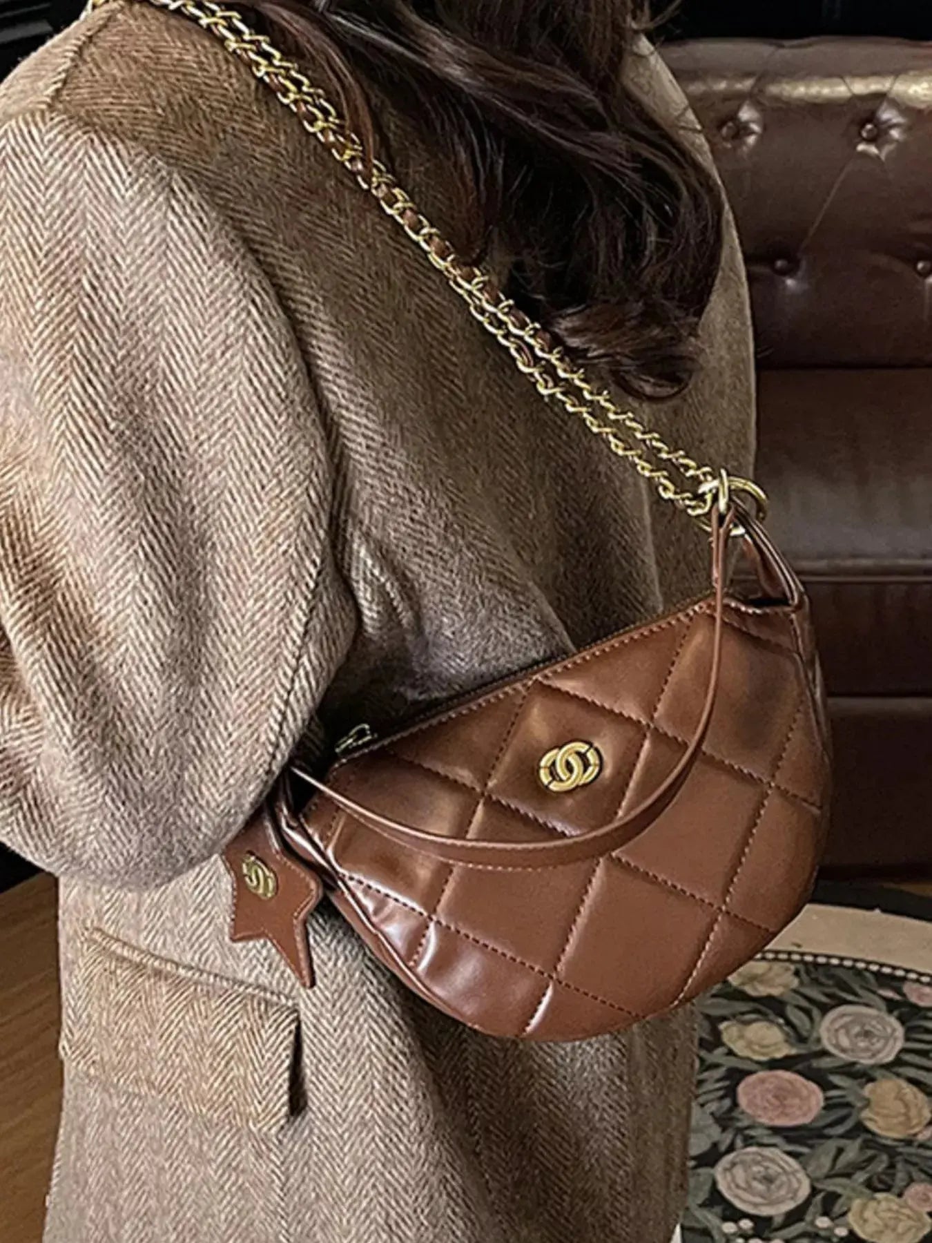 Quilted Chain Crossbody Bag Simply Love