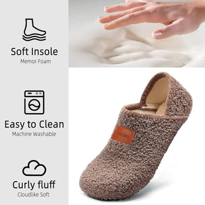 Tanamo House Slippers for Women Men Indoor Barefoot Slippers Socks Furry Slip on House Shoes Cozy Comfy Slippers for Home Bedroom Travel Yoga