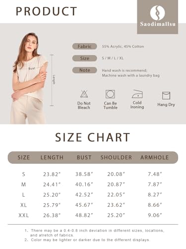 Saodimallsu Womens Summer Cap Sleeve Tops Casual Crew Neck Loose Fit Knit Lightweight Sweater Pullover Top