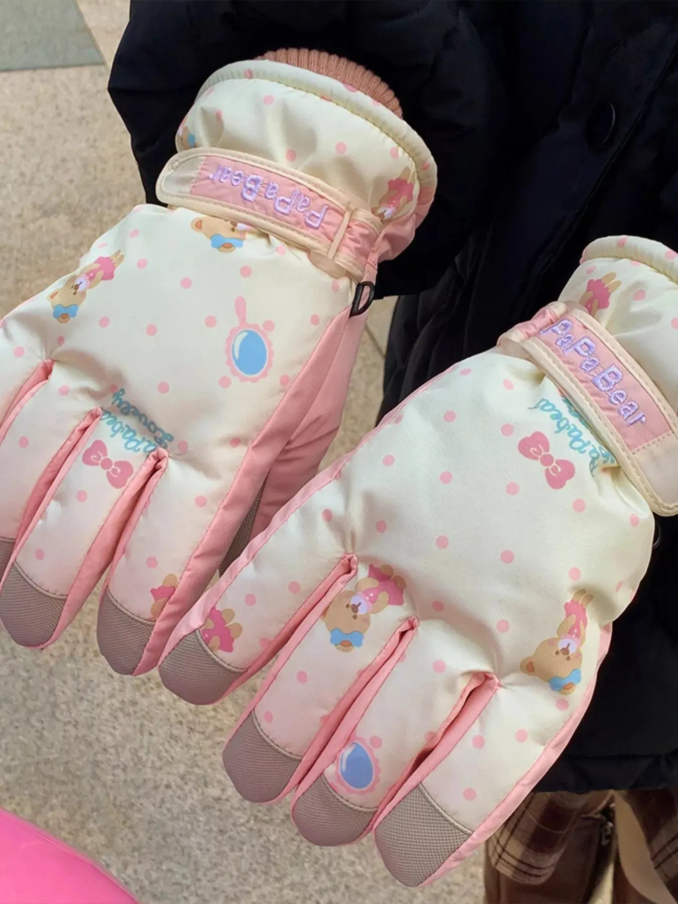 Bear Patterned Winter Gloves Simply Love