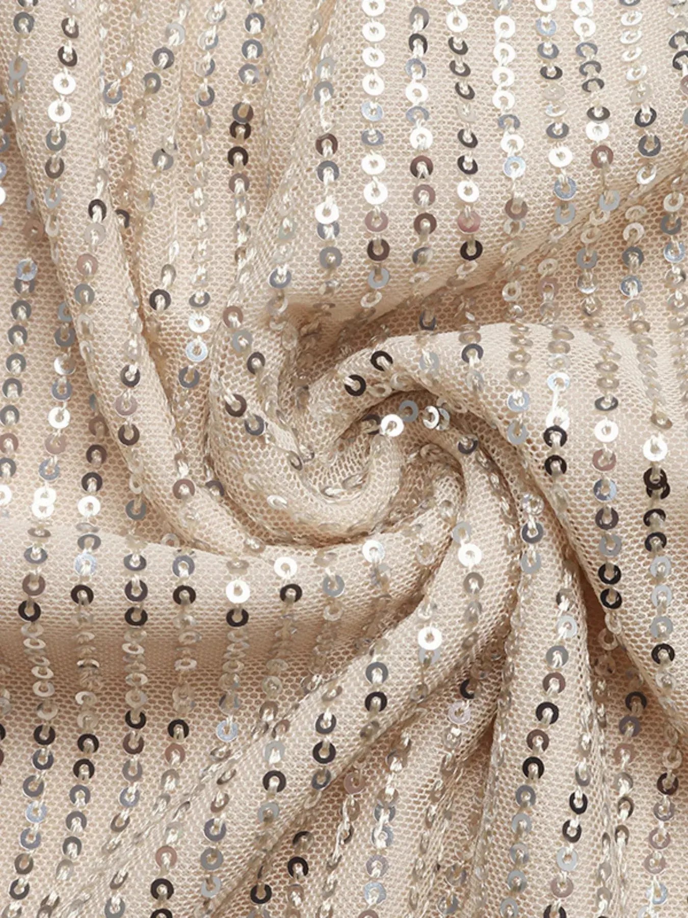 Sequin Cutout Back Long Sleeve Blouse Simply Love