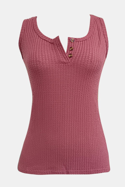 Full Size Textured Wide Strap Tank.