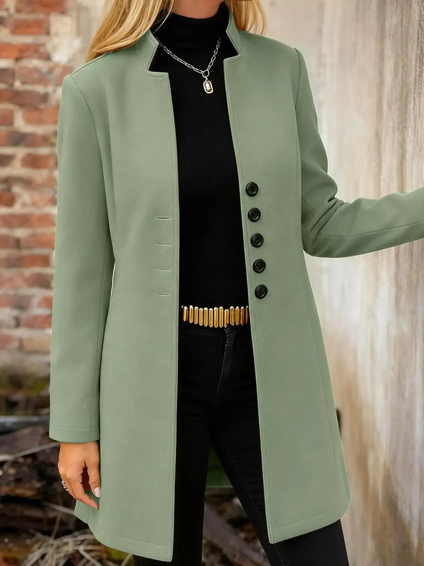 Button-Down Longline Outerwear Simply Love