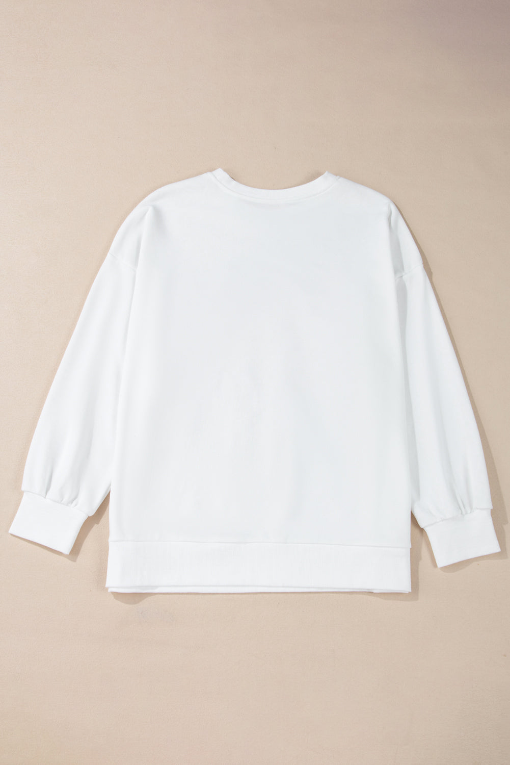 Festive white plus size sweatshirt