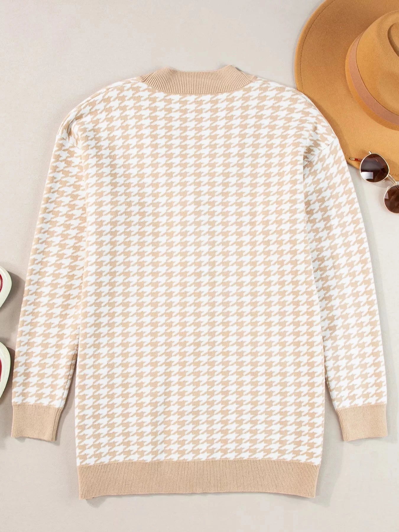 Contrast Edge Metal Button Slim Cardigan with Pockets Coco’s Tee Boutique