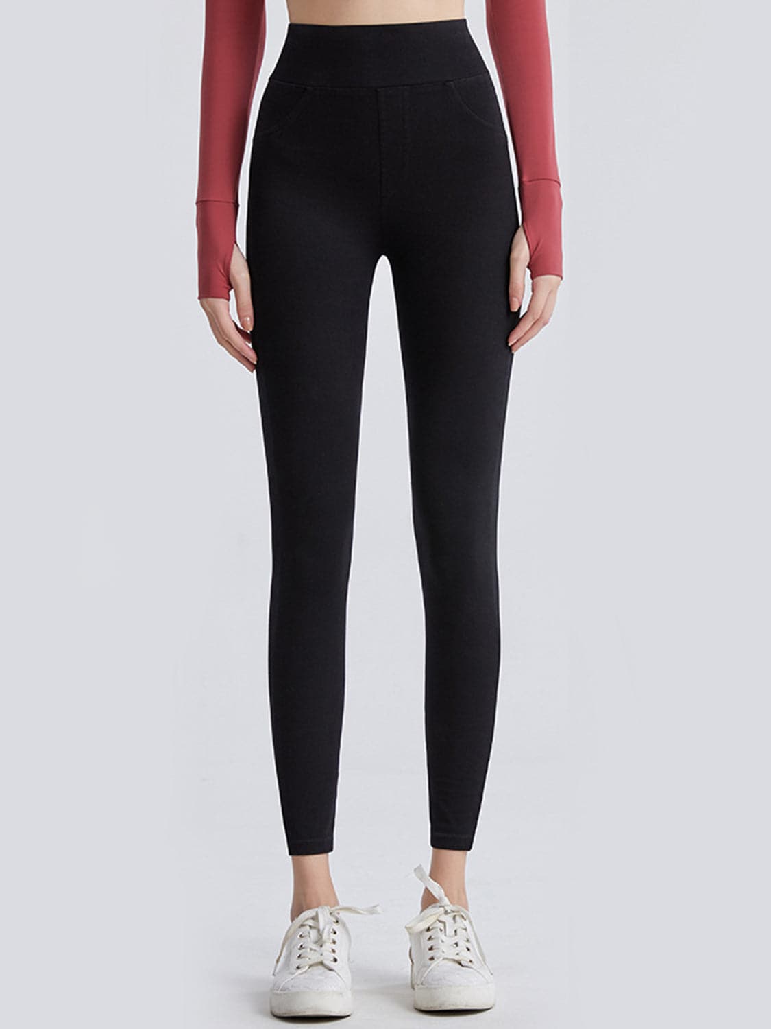 Wide Waistband Sports Leggings.