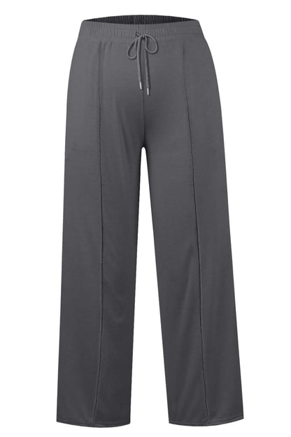 Effortlessly chic wide leg pants with drawstring waist