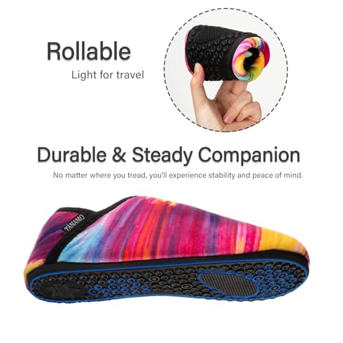 Tanamo House Slippers for Women Men Indoor Barefoot Slippers Socks Furry Slip on House Shoes Cozy Comfy Slippers for Home Bedroom Travel Yoga