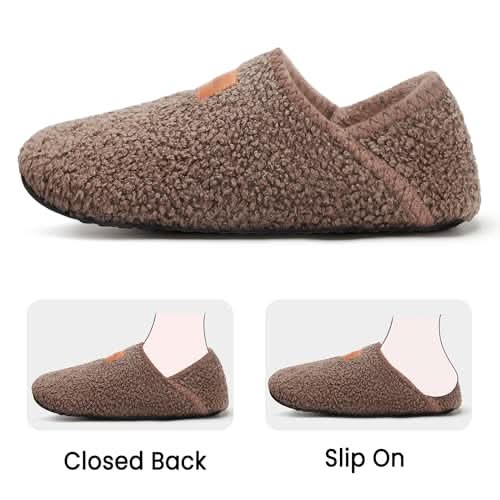 House Slippers for Women Men Indoor Barefoot Slippers Socks Furry Slip on House Shoes Cozy Comfy Slippers for Home Bedroom Travel Yoga - Love Salve 