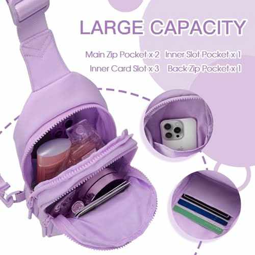 Small Initial Sling Bag Crossbody Bag Fanny Pack for Girls Women Cute Chest Bag Cross Body Bag Personalized Gift - Love Salve 