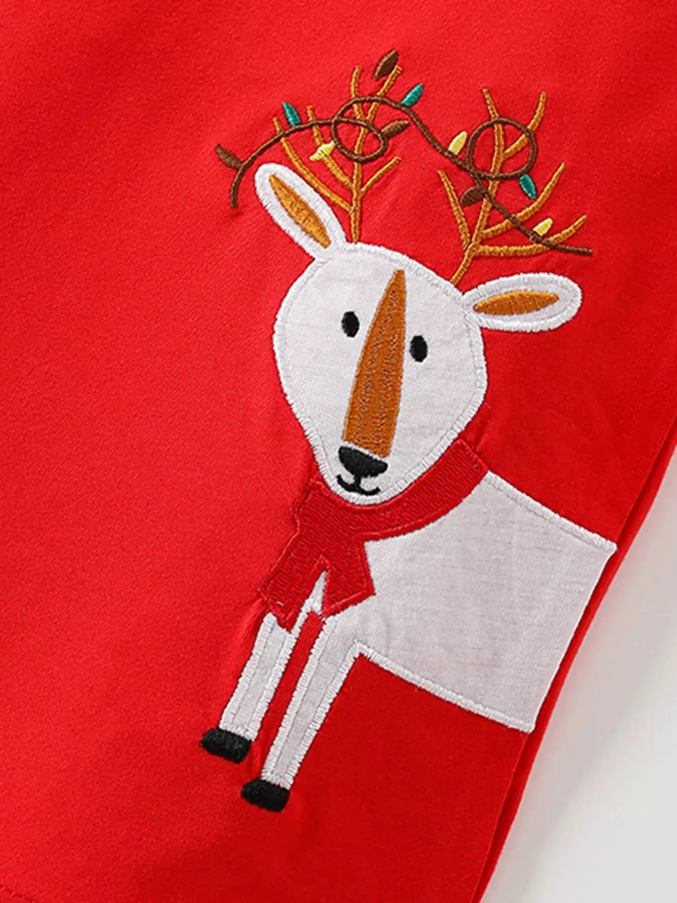 Kids Christmas Pajama Set Reindeer Santa Two Piece Cotton Simply Love